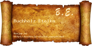 Buchholz Etelka névjegykártya